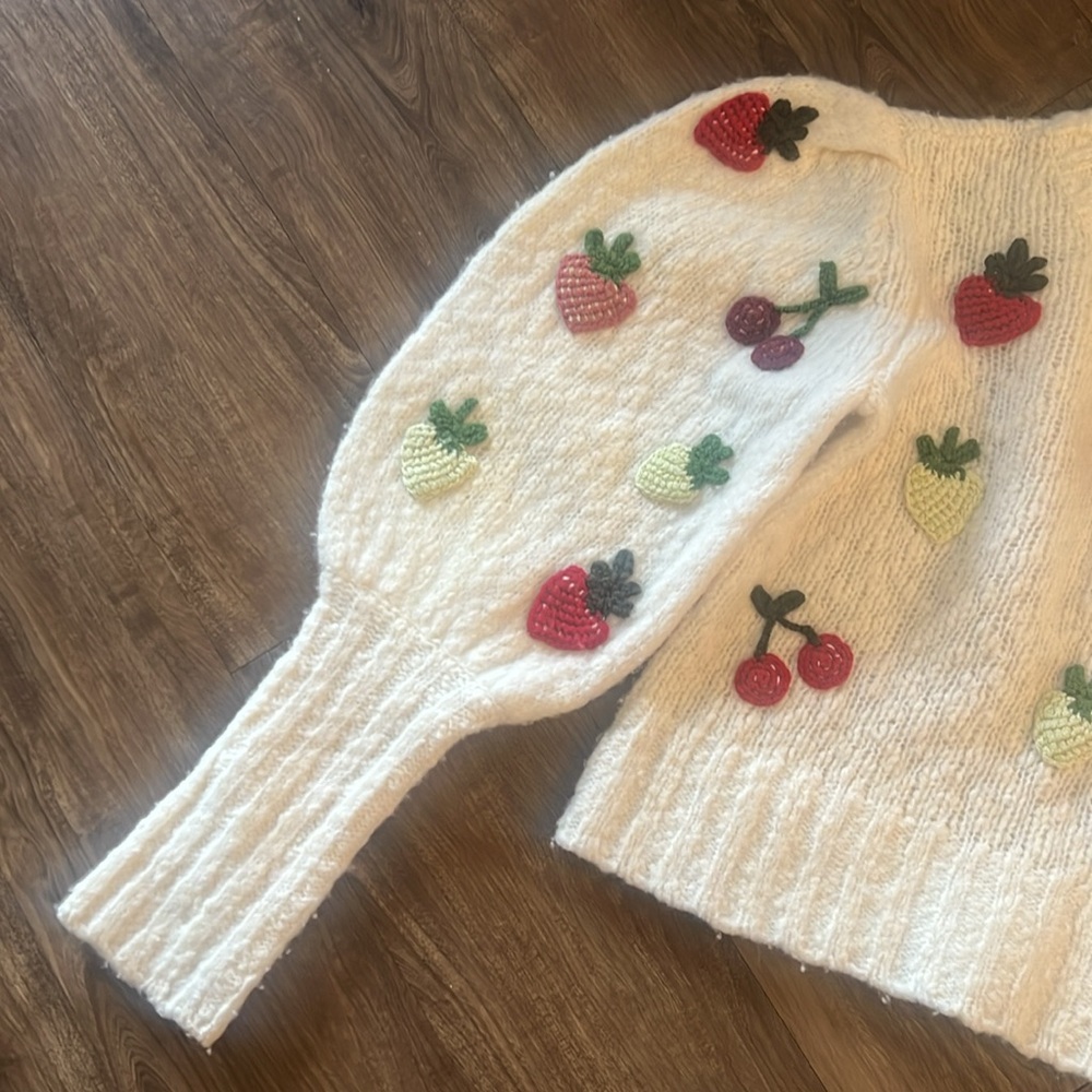 SEA
Reese Crochet Applique Fruit Sweater - Picture 4 of 8